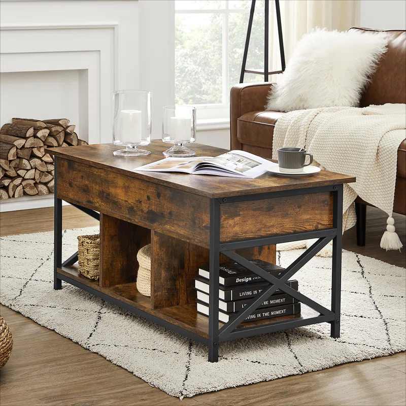 Traditional wooden coffee table with an elegant design and sturdy construction.