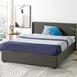 Modern storage bed with built-in drawers underneath