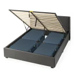 Storage bed with pull-out drawers and lift-up mattress